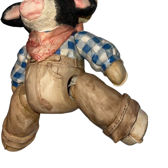 Rare Vintage Enesco Marys Moo Moos Chip Home on the Range Musical Jointed 699284 - Picture 5 of 11